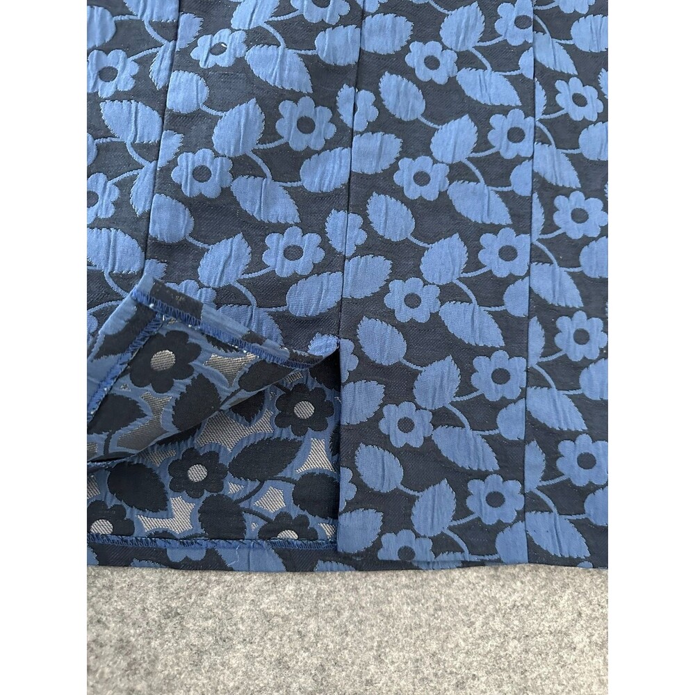 BB Dakota Blue Floral Jacquard Sheath Dress Size 12 Whimsigoth 90s Mod Y2K Retro - Picture 12 of 13